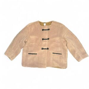 J.Crew Women’s 2X Sherpa Toggle Coat Jacket Beige Tan NWT $268